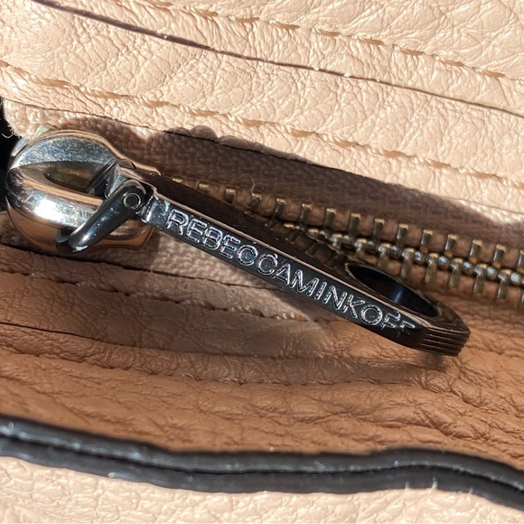 REBECCA MINKOFF REGAN pink leather black hardware top handle zipper closure bag - Picture 8 of 11